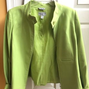 Talbots collection lime green jacket